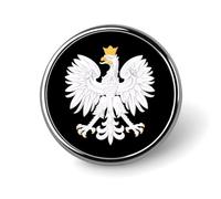 Spilla rotonda con bandiera polacca della Polonia, spilla da bavero per cravatta, abiti, accessori per matrimoni e compleanni, per uomini e donne