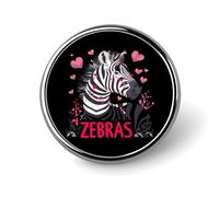Spilla rotonda con bottone personalizzato, spilla a forma di zebra, divertente e carina, per la decorazione di vestiti.