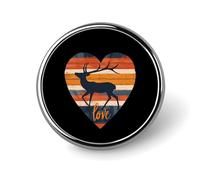 Spilla rotonda con bottone personalizzato, stile retrò, con stemma vintage, per la decorazione di abiti.