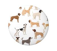 Spilla rotonda con cane Beagle, design in latta resistente con stampa su un solo lato, perfetta per regali personalizzati e decorazione di abbigliamento, Misura unica
