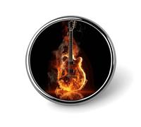 Spilla rotonda con chitarra antincendio spilla carina cappelli giacche decorazione personalizzata spilla abbigliamento gioielli accessori per festa di nozze regalo