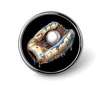 Spilla rotonda con colori a goccia per guanto da baseball, spilla commemorativa in metallo, spilla da bavero, spilla per cravatta, kit per cappelli, camicie, abbigliamento, borse e decorazioni.