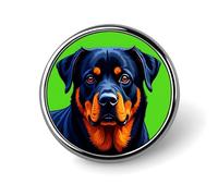 Spilla rotonda con distintivo a forma di Rottweiler, spilla da bavero, spilla con stampa, regalo per uomo e donna, 1 pollice