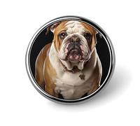 Spilla rotonda con distintivo bulldog inglese, spilla personalizzata, decorazione per abbigliamento, spille da bavero, gioielli, accessori per feste di matrimonio, regalo