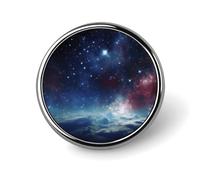 Spilla rotonda con distintivo e scritta "Cielo notturno nello spazio", decorazione personalizzata per abbigliamento, monio