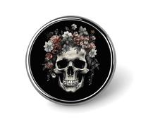 Spilla rotonda con distintivo, teschio personalizzato nell'oscurità, spilla alla moda, spilla da bavero per cravatta, accessorio decorativo per costumi da uomo e donna