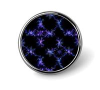 Spilla rotonda con fiocco di neve viola e piuma, spilla carina, spilla decorativa, gioielli per uomo e donna, spille in metallo