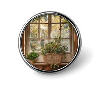 Spilla rotonda con fiore marrone da fattoria, spilla da bavero, spilla da cravatta per donne, uomini, impiegati, insegnanti, decorazioni