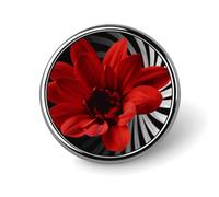 Spilla rotonda con fiore rosso carino smalto spilla spilla spilla personalizzata abbigliamento decorazione unisex porta badge cappelli borse camicie decorazione