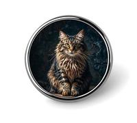 Spilla rotonda con gatto carino e adorabile spilla leggera da bavero spille da cravatta regali unici spilla in metallo per cappello camicia abbigliamento borse decorazione