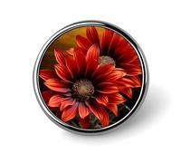 Spilla rotonda con girasole rosso carino smalto spilla spilla spilla personalizzata abbigliamento decorazione unisex porta badge cappelli borse camicie decorazione