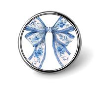 Spilla rotonda con grande fiocco ad acquerello stravagante stile icinoiserie per uomo donna moda distintivo collare pin vestito giacca zaino accessori