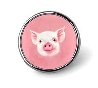 Spilla rotonda con grande naso rosa di maiale carino, spilla da bavero, spilla da cravatta per donne, uomini, impiegati, insegnanti, decorazioni