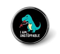 Spilla rotonda con la scritta "I Am Unstoppable " - Distintivo di riconoscimento per cappelli, giacche e camicie.