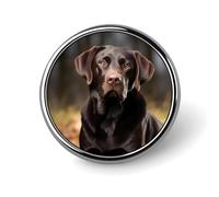 Spilla rotonda con Labrador Retriever per uomo e donna, resistente ed elegante, distintivi in metallo leggero per camicie, giacche, cappelli