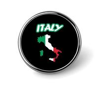 Spilla rotonda con mappa dell'Italia italiana, spilla da bavero, per cravatta, abiti, matrimoni, compleanni, per uomini e donne