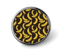 Spilla rotonda con motivo a banana gialla, spilla carina, spilla decorativa, gioielli per uomo e donna, spille da bavero in metallo