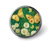Spilla rotonda con motivo a farfalla gialla spilla carina cappelli giacche decorazione personalizzata spilla abbigliamento gioielli accessori per festa di nozze regalo