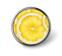 Spilla rotonda con motivo a fetta di limone spilla carina cappelli giacche decorazione personalizzata spilla da bavero accessori per gioielli per festa di nozze regalo