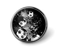 Spilla rotonda con motivo a pois, neri e bianchi, dipinta su nero, unisex, liscia, spilla da bavero, leggera, decorazione per gioielli, accessori per costumi, uomo e donna.