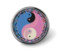Spilla rotonda con motivo Yin Yang spilla smaltata carina spilla spilla personalizzata abbigliamento decorazione unisex porta badge cappelli borse camicie decorazione