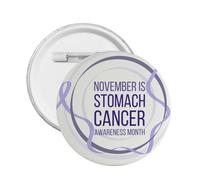 Spilla rotonda con nastro di pervinca per la consapevolezza del cancro allo stomaco, spilla con bottone, distintivo, adesivi, spilla in metallo