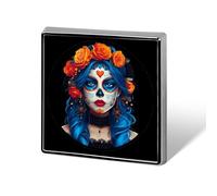 Spilla rotonda con scritta "Day of the Dead" (Giorno della morte), spilla rotonda da bavero, accessorio per abito da matrimonio, compleanno, per uomini