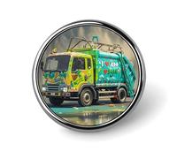 Spilla rotonda con scritta "I Love Garbage Trucks" per uomini e donne, resistenti ed eleganti, distintivi in metallo leggero per camicie, giacche, cappelli