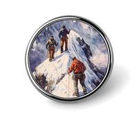 Spilla rotonda con scritta "Scalatore che scala fino in cima", spilla carina, spilla decorativa, gioiello per uomo e donna, spille in metallo