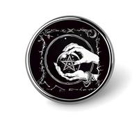 Spilla rotonda con sfera di cristallo magica, spilla da bavero, spilla da cravatta per donne, uomini, impiegati, insegnanti, decorazioni