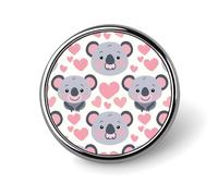 Spilla rotonda con simpatico koala, spilla personalizzata con bottone, spilla per la decorazione di abbigliamento