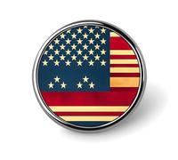 Spilla rotonda con stampa bandiera americana, distintivi personalizzati in metallo, adatta per abbigliamento, borse, cappelli, spilla stampata umoristica, decorazione per feste, accessori per uomini e