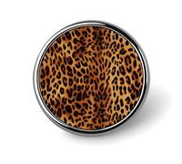 Spilla rotonda con stampa leopardata per uomini e donne, spille da bavero resistenti ed eleganti, distintivi in metallo leggero per camicie, giacche, cappelli
