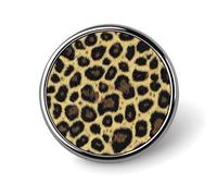 Spilla rotonda con stampa leopardata per uomo e donna, spilla da colletto, abito, giacca, zaino, accessori