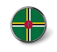 Spilla rotonda con texture grunge Dominica, spilla da bavero, spilla da cravatta per donne, uomini, impiegati, insegnanti, decorazioni