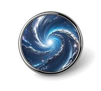 Spilla rotonda Cosmic Galaxy per uomo e donna, durevole ed elegante, distintivi in metallo leggero per camicie, giacche, cappelli