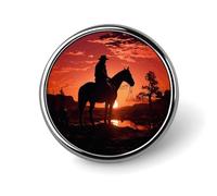 Spilla rotonda Cowboy West per cappelli e giacche, decorazione personalizzata, accessori per gioielli per matrimoni, regalo per feste
