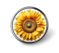 Spilla rotonda decorativa a forma di fiore, in lega di alluminio resistente, leggera per camicie, giacche, cappelli, uniformi, 2,5 cm