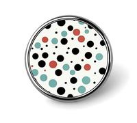 Spilla rotonda decorativa a pois in lega di alluminio resistente, spilla leggera per camicie, giacche, cappelli, uniformi, 2,5 cm