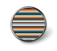 Spilla rotonda decorativa a righe alla moda, in lega di alluminio resistente, leggera per camicie, giacche, cappelli, uniformi, 2,5 cm