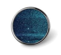 Spilla rotonda decorativa con glitter color foglia di tè, in lega di alluminio resistente, leggera per camicie, giacche, cappelli, uniformi, 2,5 cm