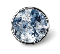 Spilla rotonda decorativa con motivo floreale, in lega di alluminio resistente, leggera, per camicie, giacche, cappelli, uniformi, 2,5 cm