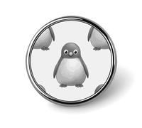 Spilla rotonda decorativa grigia in lega di alluminio resistente, leggera per camicie, giacche, cappelli, uniformi, 2,5 cm