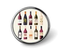 Spilla rotonda decorativa in lega di alluminio resistente, per camicie, giacche, cappelli, uniformi, 2,5 cm