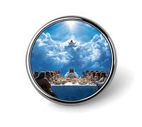 Spilla rotonda dell'Ultima Cena, spilla commemorativa in metallo, spilla da bavero, spilla da cravatta, kit per cappelli, camicie, vestiti, borse, decorazioni