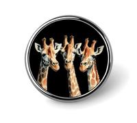 Spilla rotonda divertente con giraffe, spilla da bavero, cravatta, abiti, accessori per matrimoni, compleanni, per uomini e donne