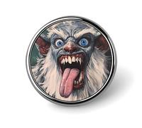 Spilla rotonda divertente Krampus, spilla carina, decorazione, gioielli per uomo e donna, spille in metallo.