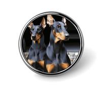 Spilla rotonda Doberman carina smaltata spilla spilla spilla personalizzata abbigliamento decorazione unisex porta badge cappelli borse camicie decorazione