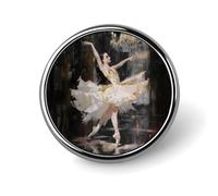 Spilla rotonda elegante da donna ballerina, spilla da bavero, spilla da cravatta per donne, uomini, impiegati, insegnanti, decorazioni