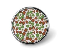 Spilla rotonda floreale a forma di fragola, spilla carina, decorazione per gioielli da uomo e da donna, spille in metallo.